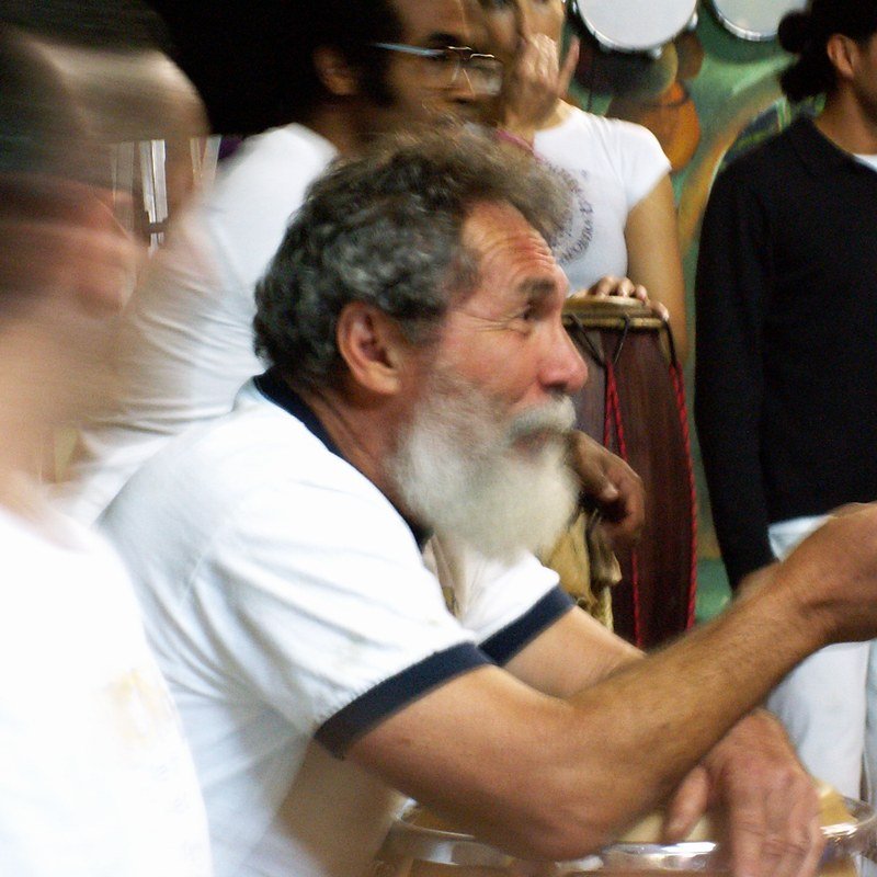 Mestre Acordeon teaching at the Capoeira Arts Cafe, Berkeley, 2005